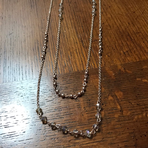 Double Layer Rose Gold Necklace - Picture 3 of 3